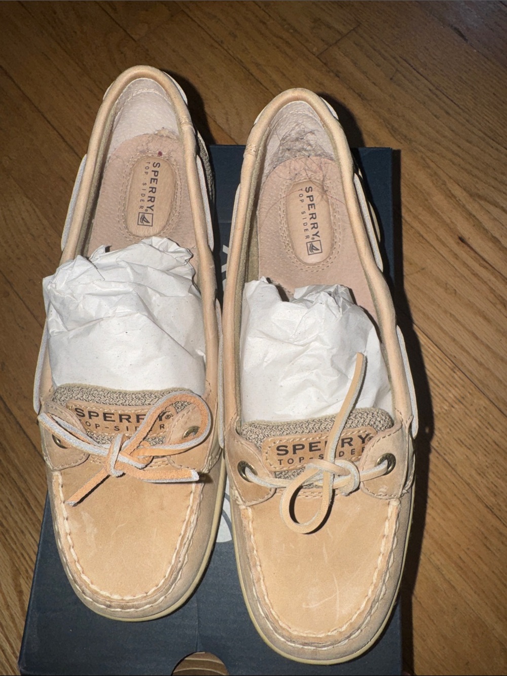 Sperry Women's Beige/Tan Leather Boat Loafers